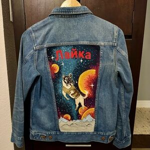 OOAK LAIKA Fort Lonesome Chain-stitched Jean Jacket